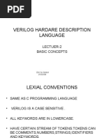 Verilog Hardare Description Language: Lectuer-2 Basic Concepts