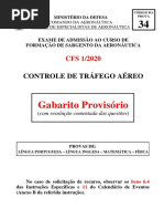 Gabarito Proviório CFS 2019