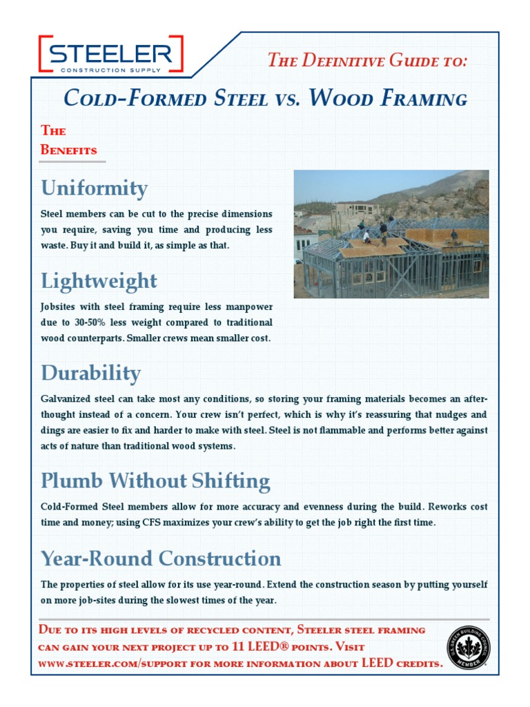 Cold Formed Steel vs. Wood | PDF | Wood | Leadership In Energy And ...