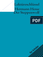 Georg Patzer Lektureschlussel Hermann Hesse Der Steppenwolf 2007