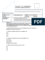 Evaluacion de Multiplos y Divisores