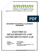 EE09 408 (P) - Electrical Measurement& Instrumentation Lab PDF