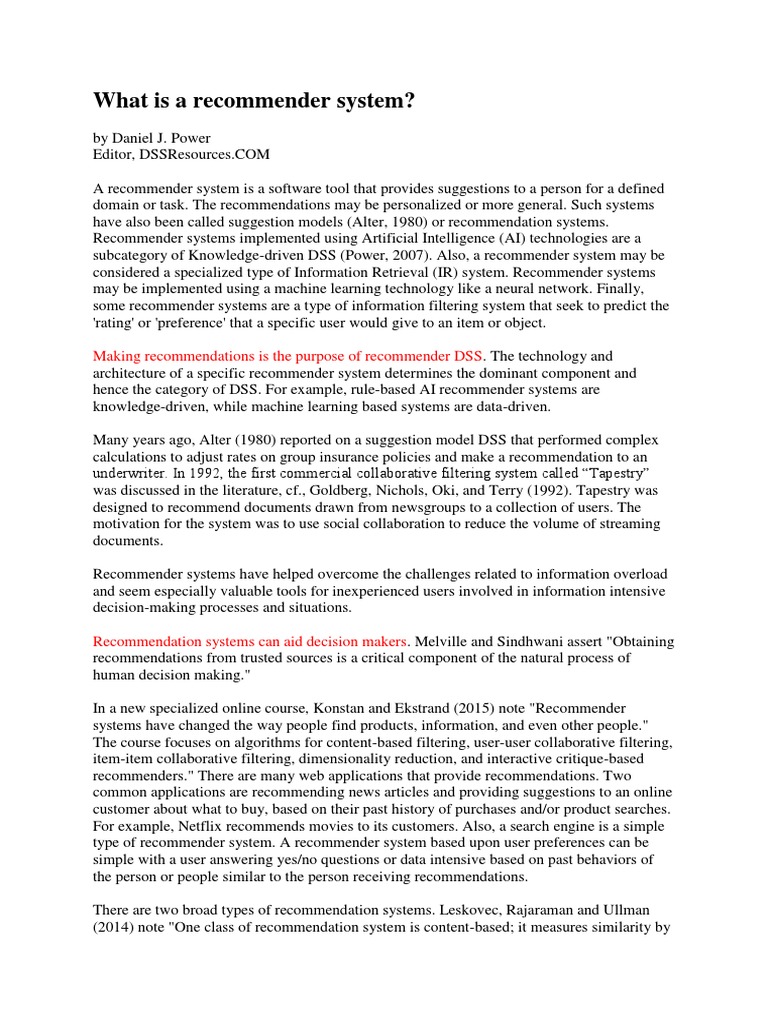 Understanding Recommender Systems | PDF | Computing | Information Science