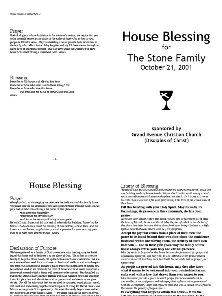 13semconf House Blessing PDF PDF Blessing Prayer