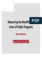 Measuring The Benefits and Costs of Public Programs: Dave Swenson