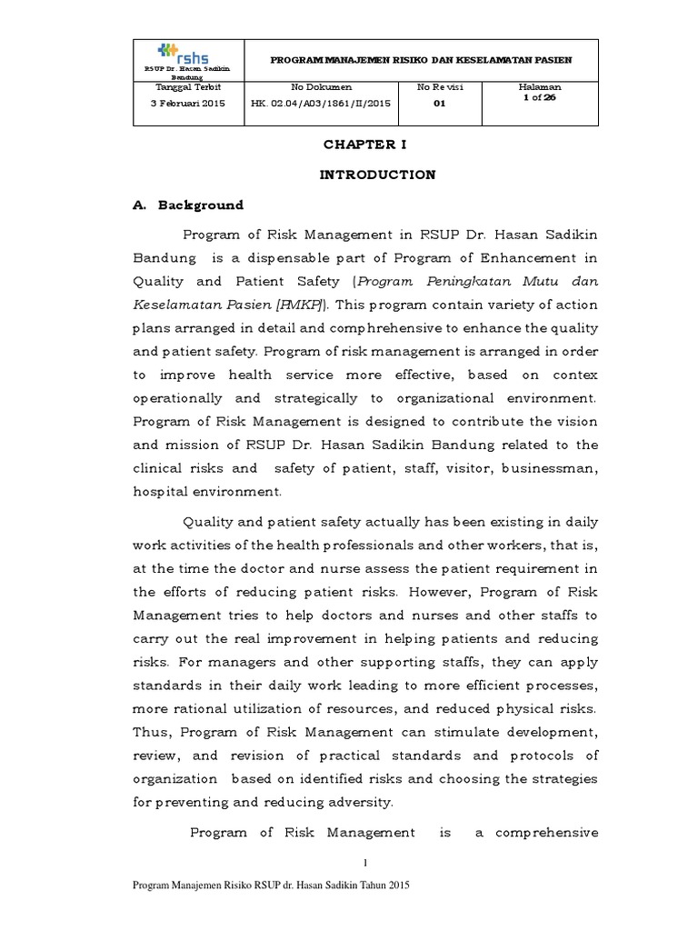 4H-Program Manajemen Risiko 2015 - Final | PDF | Risk Management ...