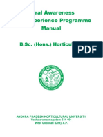 Rural Awareness Work Experience Programme Manual: B.Sc. (Hons.) Horticulture