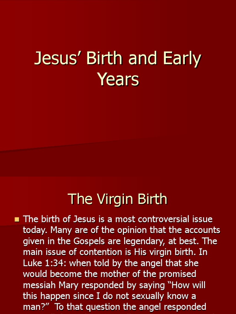Jesus' Virgin Birth and Early Life Insights | PDF | Pharisees | Mary ...