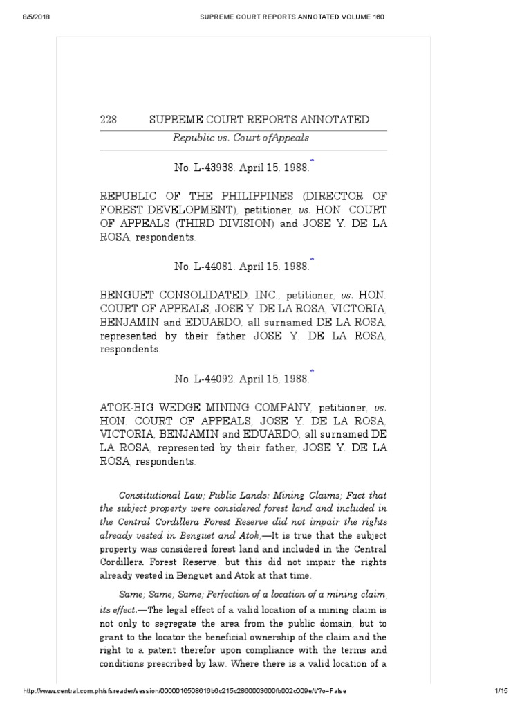 2 Republic Vs CA Dela Rosa PDF Mineral Rights Real Property