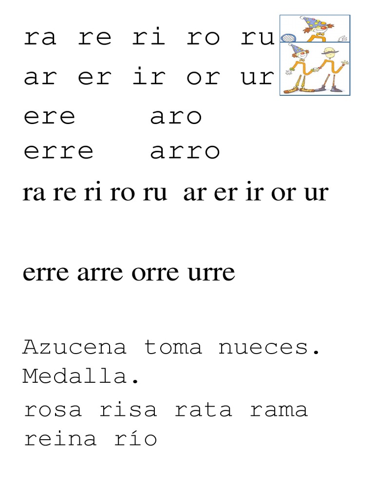 R Rr Para Repasar De Letrilandia Pdf Toreo