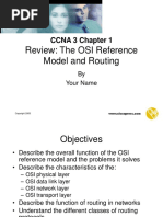 Review: The OSI Reference Model and Routing: CCNA 3 Chapter 1