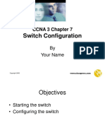 Switch Configuration: CCNA 3 Chapter 7