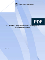MARL017 Apply Intermediate Principles of Naval Architecture: Release: 1