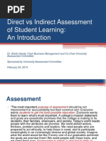 Direct vs indirect Assessment 