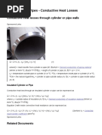 Cylinders and Pipes - Conductive Heat Losses