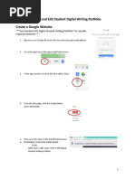 create and edit student digital writing portfolio