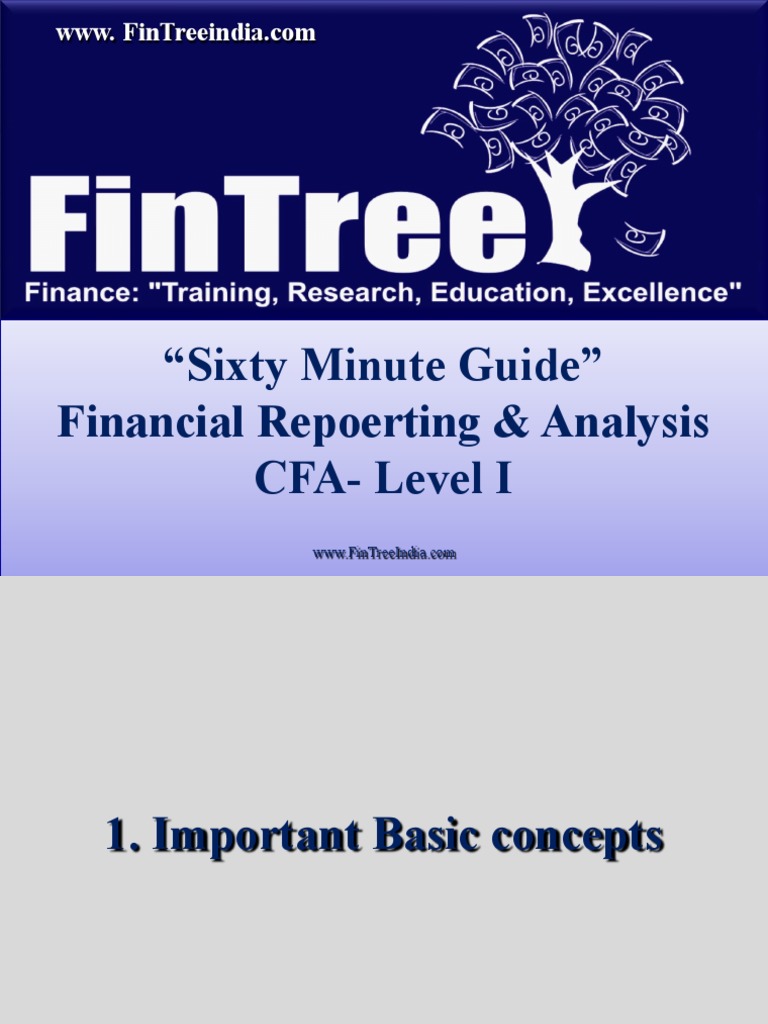 FinTree CFA Level I Study Guide | PDF | Revenue | Financial Statement