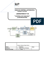 Control en cascada simulación Matlab