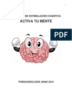 Cuaderno de Estimulación Cognitiva - Fonoaudiología UNAB