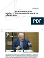 Diego Vargas - Un Alto Cargo de La Sanidad Andaluza Introduce en Los Hospitales Un Fármaco de Su Antigua Empresa - Sociedad - EL PAÍS