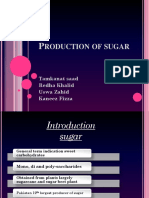 Roduction of Sugar: Tamkanat Saad Redha Khalid Uswa Zahid Kaneez Fizza