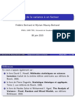 Analyse de La Variance À Un Facteur