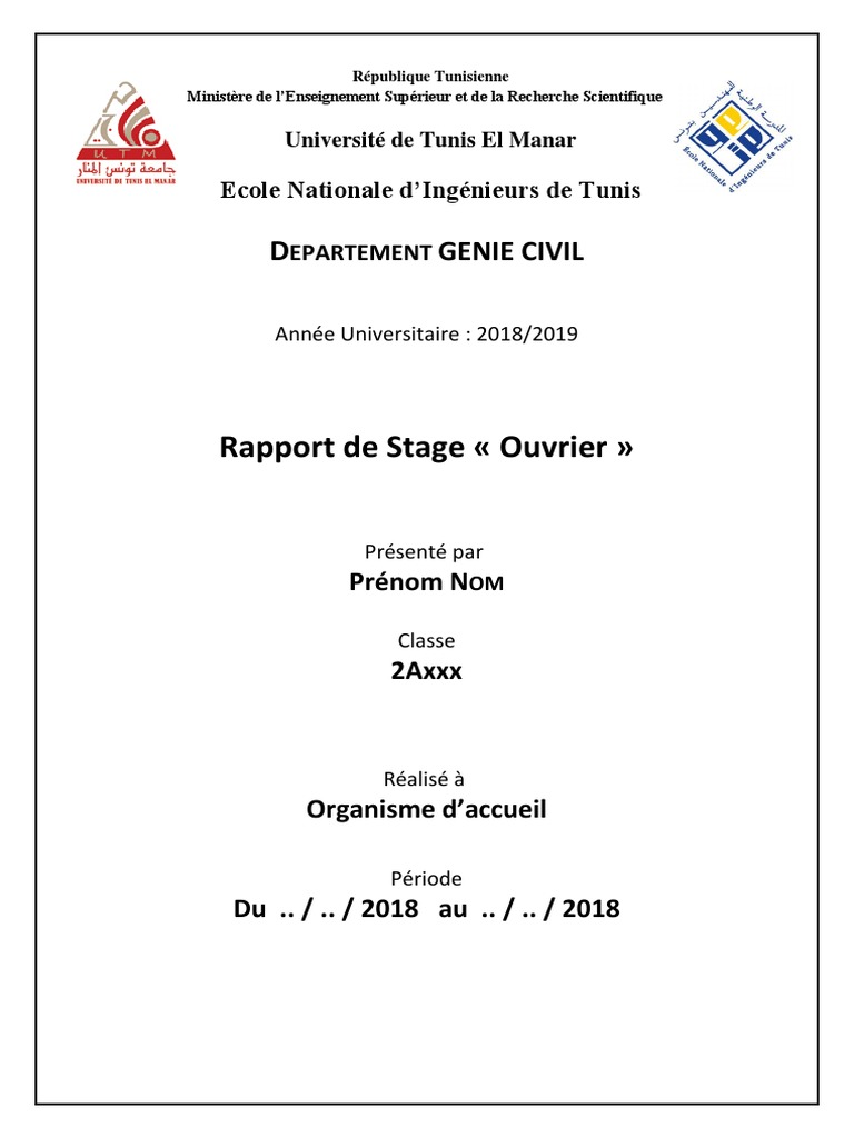 Exemple Introduction Rapport De Stage Master