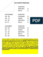 HORARIO INICIAL