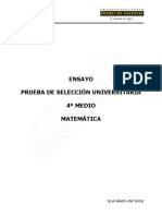 Ensayo PSU Matemática 2018 PDF