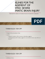 Guidelines For The Management of Pediatric Severe Traumatic Brain Injury