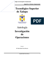 Antología de Investigación de Operaciones Sistemas Computacionales