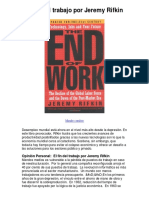 El Fin Del Trabajo Por Jeremy Rifkin - 5 Estrellas Reseña Del Libro