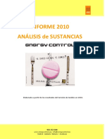 Análisis de Sustancias. Informe 2010