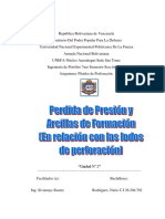 Fluidos de Perforación (Perdida de Presion de Un Pozo y Las Arcillas)