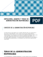 Impulsores, Agentes y Temas de Administración Responsable