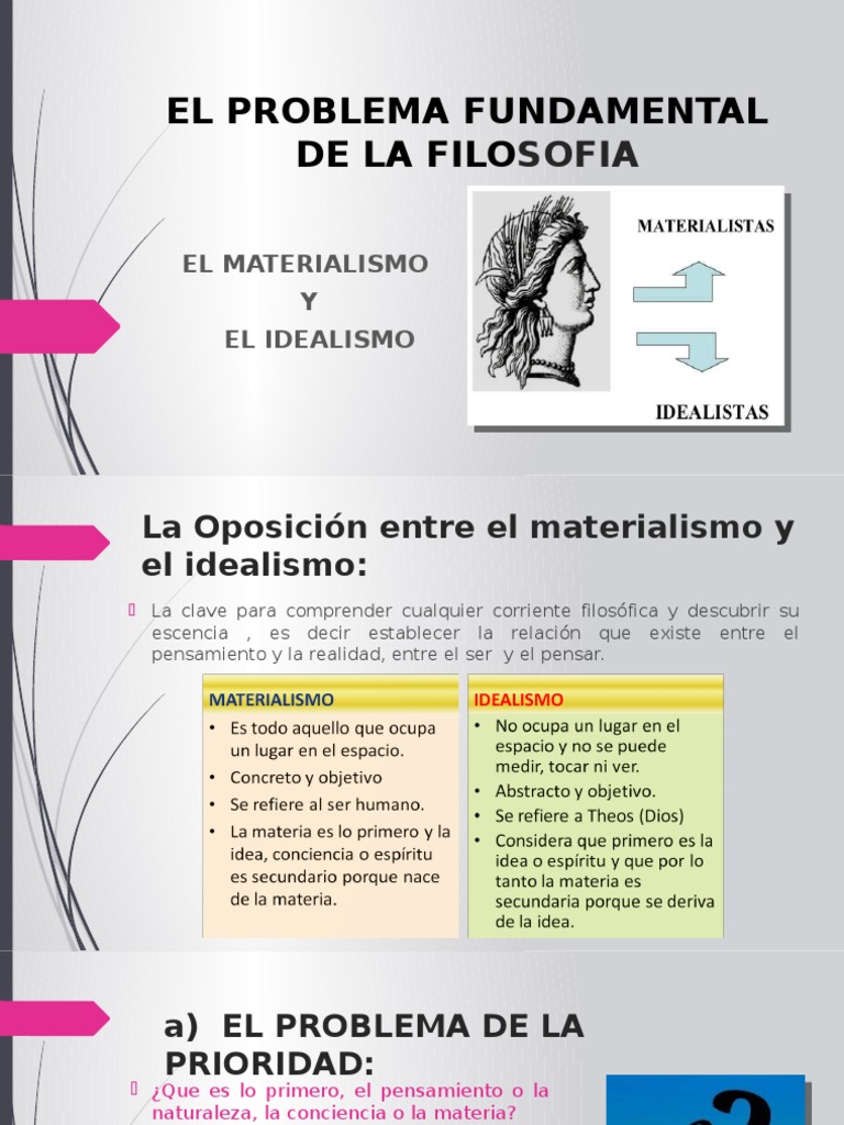 El Problema Fundamental de La Filosofia Materialismo