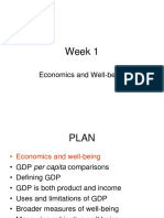 Week 1: Economics and Well-Being