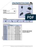 12V AC-DC Switching Regulated Power Supply: Specifications