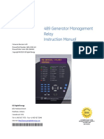 489 Generator Management Relay Instruction Manual - Autores Varios - Editorial General Electric - 2013