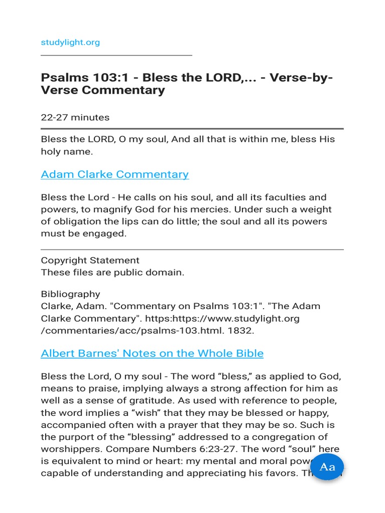 Salmos 103:1-3 NTV - Bible Study, Meaning, Images, Commentaries