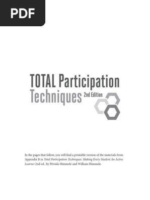 total participation techniques making every student an active learner
