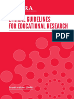 Ethical Guidelines For Educational Research: Fourth Edition (2018)