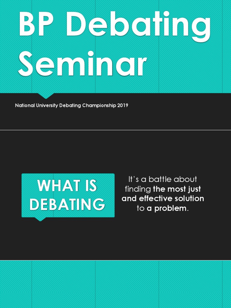 BP Debating Format Guide 2019 | PDF | Judgment (Law) | Argument