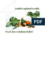 Physical Health Is Optimal Wealth