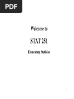 STAT 251 Statistics Notes UBC