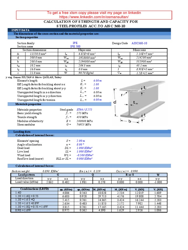 Steel Section AISC360-10 | PDF | Buckling | Bending