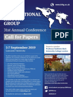 BIHG 31st Annual Conference Call for Papers
