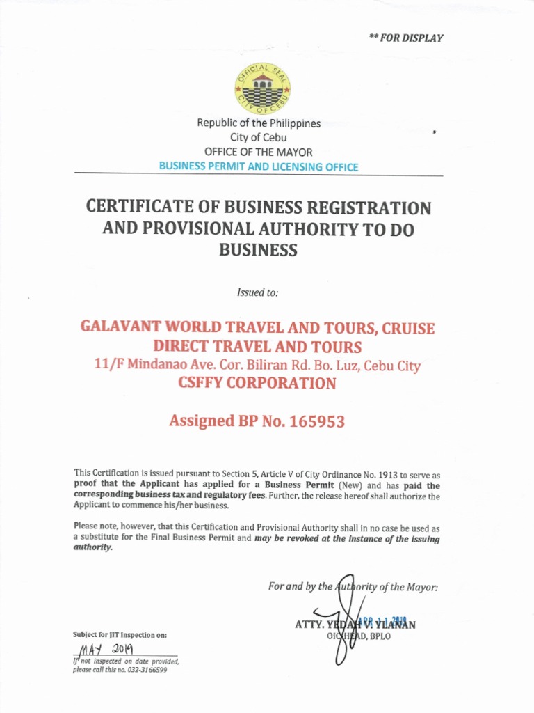 Temporary Business Permit PDF | PDF