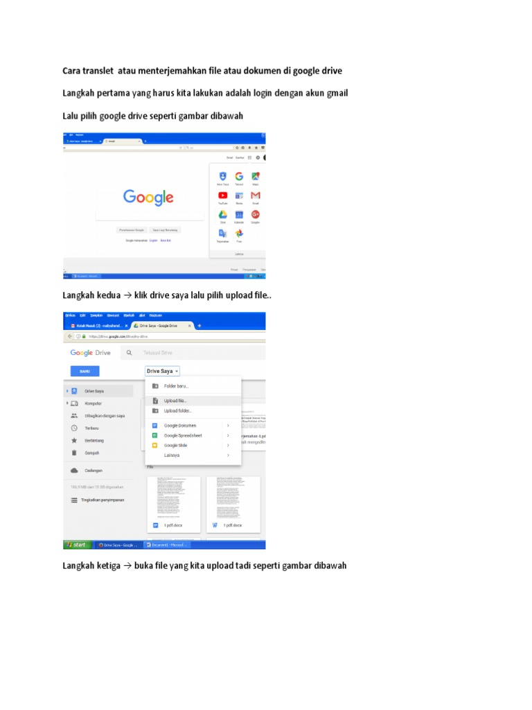 Cara Translet Atau Menterjemahkan File Atau Dokumen Di Google Drive ...