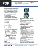 General Specifications: Model EJA110A Differential Pressure Transmitter